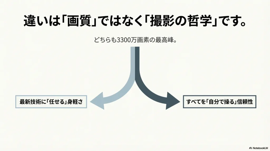 違いは画質ではなく撮影の哲学。α7C IIは任せる身軽さ、α7 IVは操る信頼性